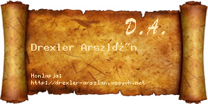 Drexler Arszlán névjegykártya